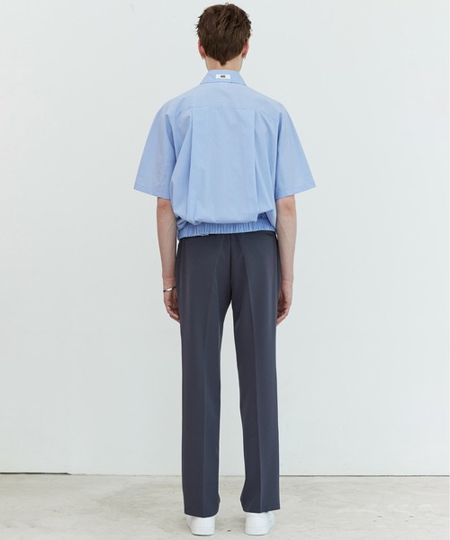 ADD SEOUL（エーディーディーソウル）の「【ADD SEOUL】EASYWEAR BALLOON SHIRT / イージーウェア バルーン リブ シャツ（シャツ/ブラウス・メンズ・ホワイト/ブルー・1/2）」の4枚目の写真