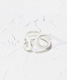 【earyear】デザインボリュームダルカラー リング シルバー