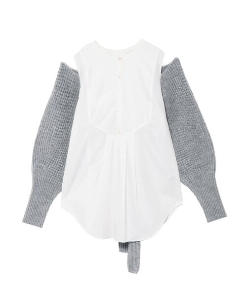 LAGUNAMOON（ラグナムーン）の「ニットボレロドッキングブラウス（シャツ/ブラウス・レディース・アイボリー/グレー・FREE）」の15枚目の写真