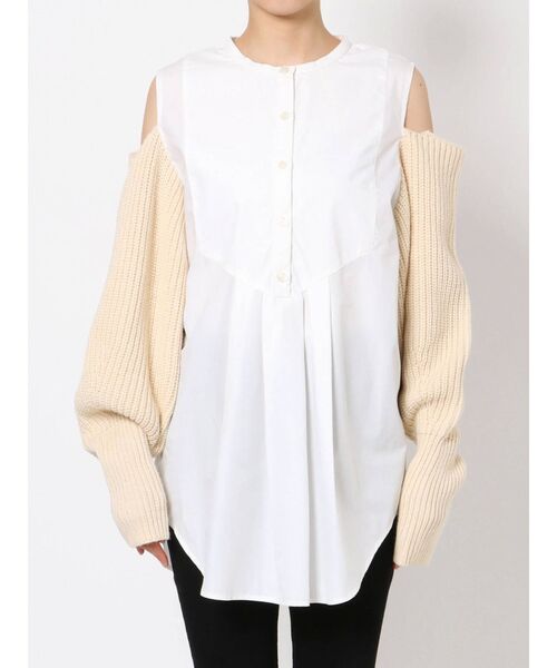 LAGUNAMOON（ラグナムーン）の「ニットボレロドッキングブラウス（シャツ/ブラウス・レディース・アイボリー/グレー・FREE）」の20枚目の写真