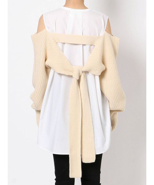 LAGUNAMOON（ラグナムーン）の「ニットボレロドッキングブラウス（シャツ/ブラウス・レディース・アイボリー/グレー・FREE）」の10枚目の写真