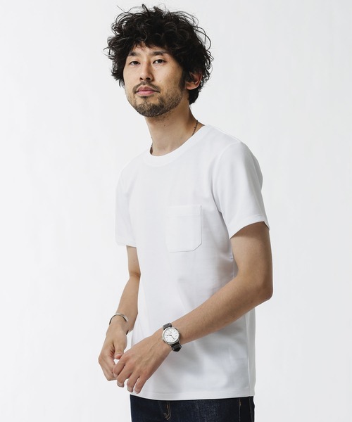 汗染み防止 Anti Soaked Soaked フィットクルーネックｔシャツ Tシャツ カットソー Nano Universe ナノユニバース のファッション