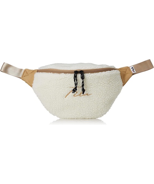 FILA（フィラ）の「【FILA/フィラ】筆記体刺繍 ボアフリース ウエストバッグ（ボディバッグ/ウエストポーチ・レディース・チャコールグレー/ベージュ/ブラウン/スモークピンク・FREE）」の3枚目の写真