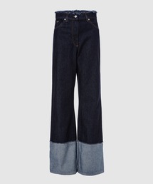FLARED RAW EDGE JEANS