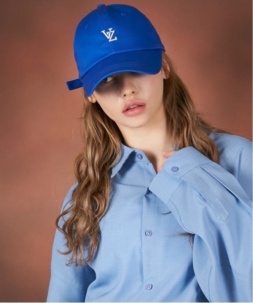 ■VARZAR■ Monogram Soft Overfit Ball Cap Blue varzar631 VARZAR】MONOGRAM SOFT OVER FIT BALL CAP / バザール