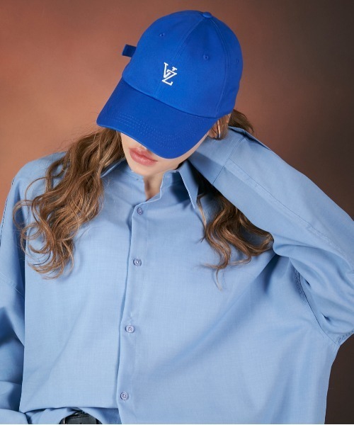 ■VARZAR■ Monogram Soft Overfit Ball Cap Blue varzar631 VARZAR】MONOGRAM SOFT OVER FIT BALL CAP / バザール