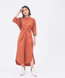 qualite | ウエストマークシャツワンピース(ワンピース)