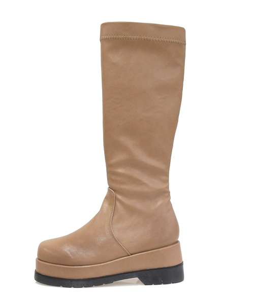 sango（sango）の「ラウンドトゥトラックソールストレッチロングブーツ（ブーツ・レディース・ブラック/アイボリー/グレイッシュベージュ・LL/S/M/L）」の16枚目の写真