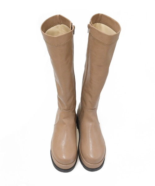 sango（sango）の「ラウンドトゥトラックソールストレッチロングブーツ（ブーツ・レディース・ブラック/アイボリー/グレイッシュベージュ・LL/S/M/L）」の22枚目の写真