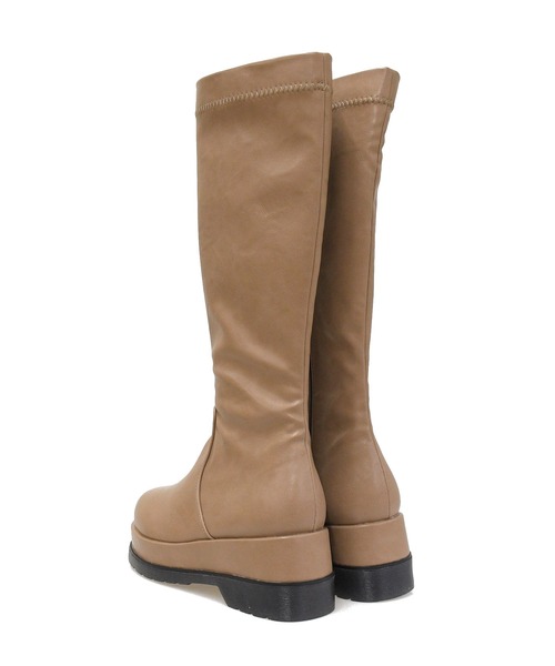 sango（sango）の「ラウンドトゥトラックソールストレッチロングブーツ（ブーツ・レディース・ブラック/アイボリー/グレイッシュベージュ・LL/S/M/L）」の17枚目の写真