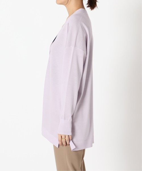 IENA（イエナ）の「18ゲージVネックカーディガン◆（カーディガン/ボレロ・レディース・ライトグレー/レッド/ブラック・FREE）」の16枚目の写真