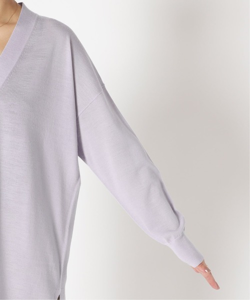 IENA（イエナ）の「18ゲージVネックカーディガン◆（カーディガン/ボレロ・レディース・ライトグレー/レッド/ブラック・FREE）」の21枚目の写真