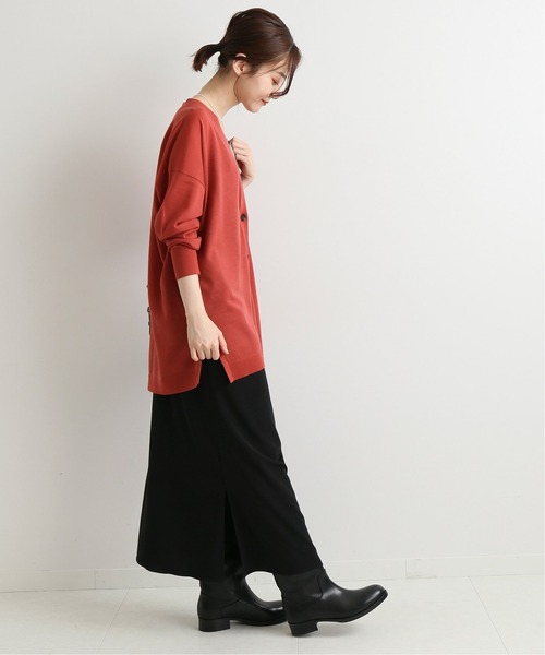 IENA（イエナ）の「18ゲージVネックカーディガン◆（カーディガン/ボレロ・レディース・ライトグレー/レッド/ブラック・FREE）」の7枚目の写真