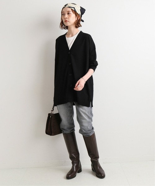 IENA（イエナ）の「18ゲージVネックカーディガン◆（カーディガン/ボレロ・レディース・ライトグレー/レッド/ブラック・FREE）」の20枚目の写真