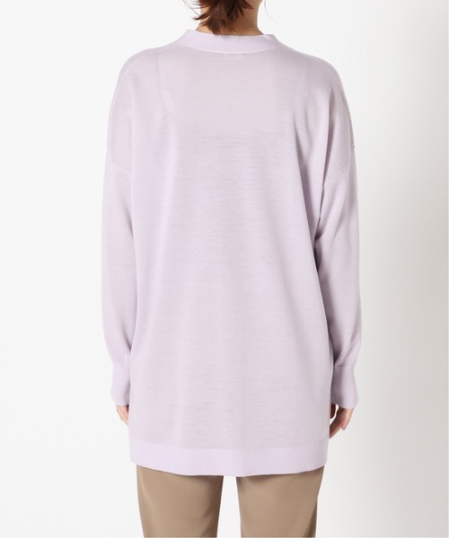 IENA（イエナ）の「18ゲージVネックカーディガン◆（カーディガン/ボレロ・レディース・ライトグレー/レッド/ブラック・FREE）」の12枚目の写真