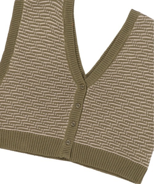SPINNS（スピンズ）の「2WAY 柄アクリルベスト（ベスト・レディース・ブラウン/ナチュラル/カーキ・ONESIZE）」の11枚目の写真