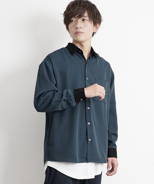 MinoriTY(マイノリティ)の「シャツ クレリック長袖シャツ(シャツ/ブラウス・メンズ・ホワイト/ブラック/ベージュ/ワイン/チャコール/グリーン/ブルー・M/L)」の6枚目の写真