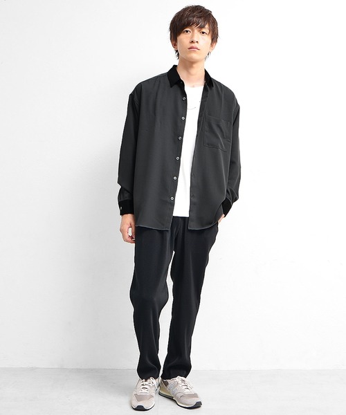 MinoriTY(マイノリティ)の「シャツ クレリック長袖シャツ(シャツ/ブラウス・メンズ・ホワイト/ブラック/ベージュ/ワイン/チャコール/グリーン/ブルー・M/L)」の19枚目の写真