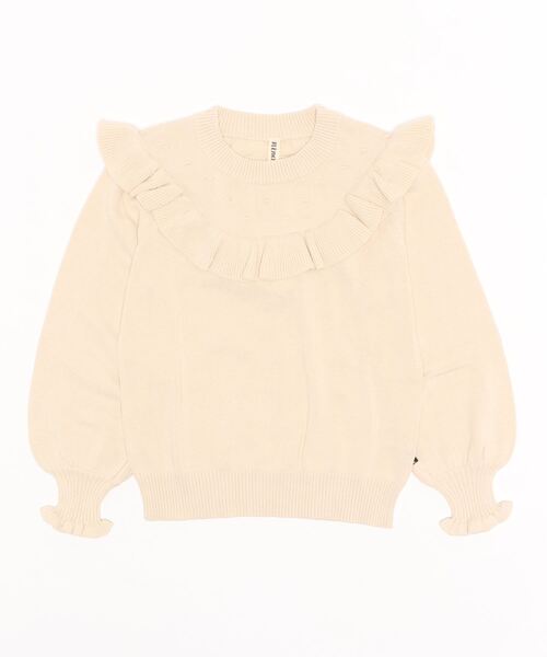 nino（ニノ）の「フリルヨークニット＃綿100％（ニット/セーター・キッズ・ホワイト/その他/ブラック・130cm/140cm/150cm）」の8枚目の写真