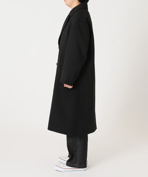 JOURNAL STANDARD relume(ジャーナルスタンダード レリューム)の「TECH MELTON ダブルAライン オーバーサイズコート(チェスターコート・メンズ・ブラック/グレー/カーキ・M/L)」の9枚目の写真