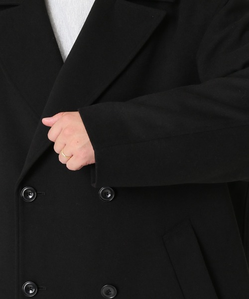 JOURNAL STANDARD relume(ジャーナルスタンダード レリューム)の「TECH MELTON ダブルAライン オーバーサイズコート(チェスターコート・メンズ・ブラック/グレー/カーキ・M/L)」の16枚目の写真