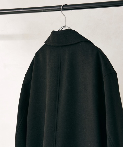 JOURNAL STANDARD relume(ジャーナルスタンダード レリューム)の「TECH MELTON ダブルAライン オーバーサイズコート(チェスターコート・メンズ・ブラック/グレー/カーキ・M/L)」の18枚目の写真