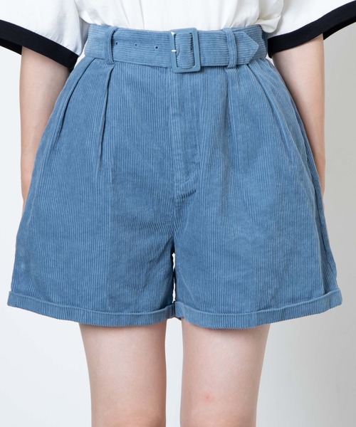 WEGO（ウィゴー）の「WEGO/コーデュロイベルト付きキュロット（チノパンツ・レディース・ブラック/ベージュ/サックスブルー・SMALL/MEDIUM）」の8枚目の写真