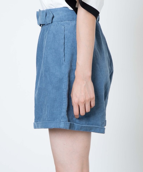 WEGO（ウィゴー）の「WEGO/コーデュロイベルト付きキュロット（チノパンツ・レディース・ブラック/ベージュ/サックスブルー・SMALL/MEDIUM）」の11枚目の写真