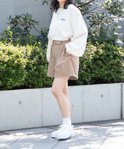 WEGO（ウィゴー）の「WEGO/コーデュロイベルト付きキュロット（チノパンツ・レディース・ブラック/ベージュ/サックスブルー・SMALL/MEDIUM）」の7枚目の写真