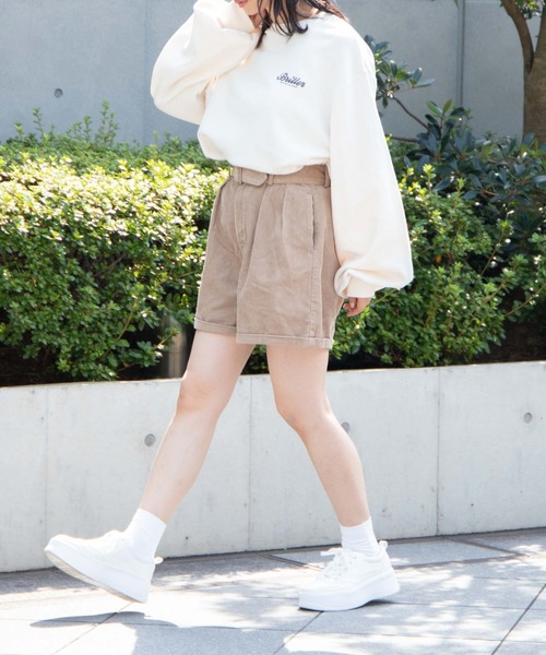 WEGO（ウィゴー）の「WEGO/コーデュロイベルト付きキュロット（チノパンツ・レディース・ブラック/ベージュ/サックスブルー・SMALL/MEDIUM）」の10枚目の写真