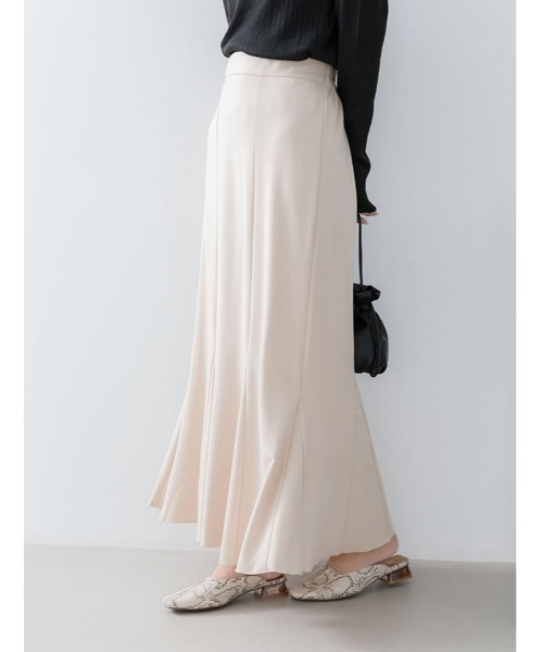 fifth(フィフス)の「ポンチマーメイドフレアスカート(スカート・レディース・ベージュ/モカ/ダークブラウン・MEDIUM)」の3枚目の写真