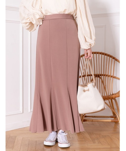 fifth(フィフス)の「ポンチマーメイドフレアスカート(スカート・レディース・ベージュ/モカ/ダークブラウン・MEDIUM)」の2枚目の写真