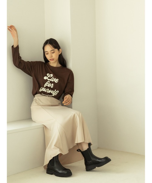 fifth(フィフス)の「ポンチマーメイドフレアスカート(スカート・レディース・ベージュ/モカ/ダークブラウン・MEDIUM)」の5枚目の写真