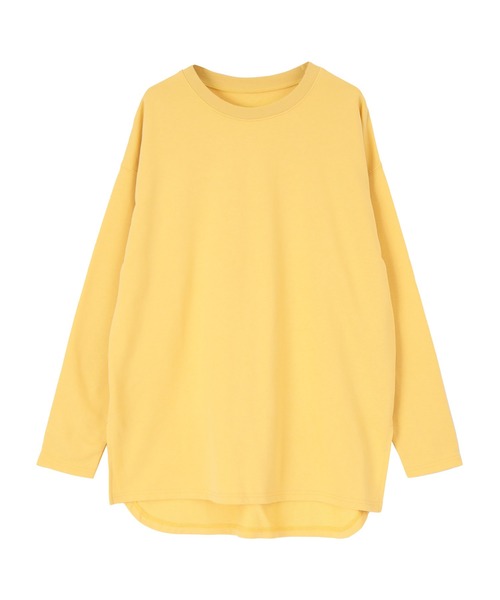 titivate(ティティベイト)の「毛焼きミニ裏毛カットソーチュニック(Tシャツ/カットソー・レディース・ブラウン/オフホワイト/イエロー/グリーン/チャコール・FREE)」の18枚目の写真