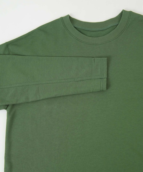 titivate(ティティベイト)の「毛焼きミニ裏毛カットソーチュニック(Tシャツ/カットソー・レディース・ブラウン/オフホワイト/イエロー/グリーン/チャコール・FREE)」の7枚目の写真