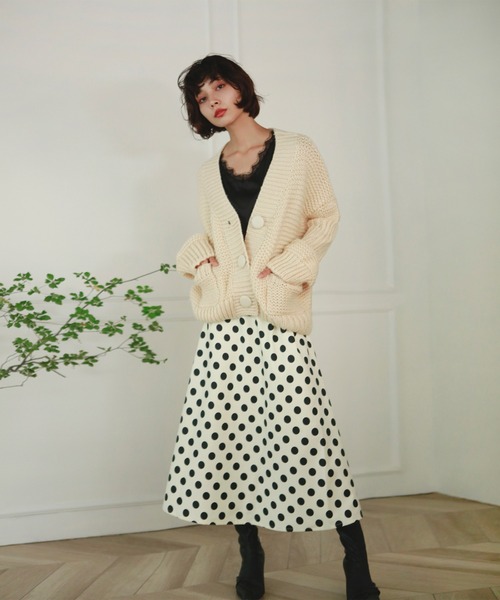 Leja（レジャ）の「ドットフレアロングスカート（スカート・レディース・ベージュ/ブラウン/グリーン・SMALL/MEDIUM）」の20枚目の写真