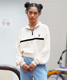 X-girl | CONTRAST LINE CROPPED RIB TOP(Tシャツ/カットソー)