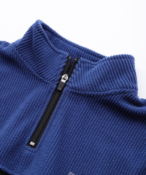 X-girl（エックスガール）の「CONTRAST LINE CROPPED RIB TOP（Tシャツ/カットソー・レディース・ブラック/ブルー/ホワイト・M/S）」の4枚目の写真