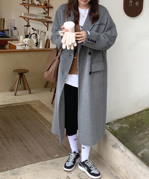 MAISON DE THERESE(メゾン ド テレーズ)の「暖かいロングラジャ間綿コート(チェスターコート・レディース・グレー/ブラック/ブラウン・LARGE/X-SMALL/SMALL/MEDIUM)」の17枚目の写真