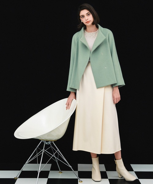 STRAWBERRY-FIELDS（ストロベリーフィールズ）の「ライトショートビーバー　その他アウター（その他アウター・レディース・ライトグリーン/ライトベージュ/サーモンピンク/ブラウン/ベージュ系その他/ベージュ系その他2/ブラック・2）」の12枚目の写真