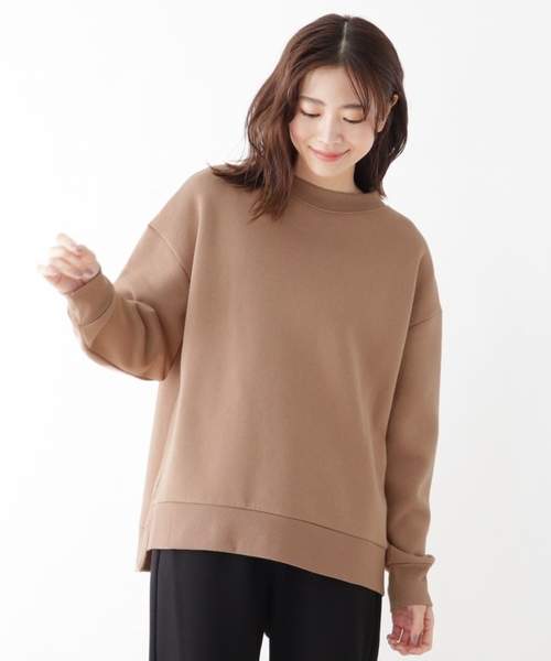 SHOO・LA・RUE(シューラルー)の「◆裏起毛シンプルスウェット(スウェット・レディース・カーキ/ブルー/キャメル/ナチュラル/ピンク系/ブラック・04/03/02)」の5枚目の写真