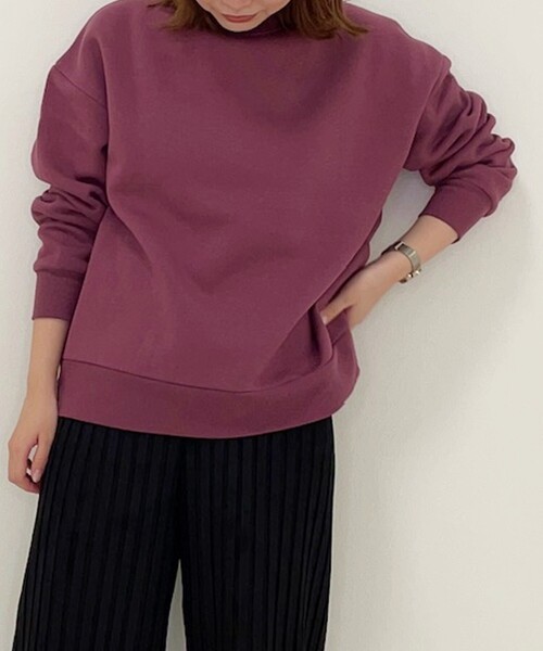 SHOO・LA・RUE(シューラルー)の「◆裏起毛シンプルスウェット(スウェット・レディース・カーキ/ブルー/キャメル/ナチュラル/ピンク系/ブラック・04/03/02)」の17枚目の写真