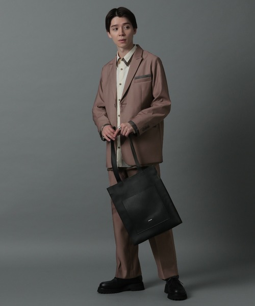 HARE（ハレ）の「【SETUP対応】レイヤードジャケット(HARE)（テーラードジャケット・メンズ・ブラック/ブラウン・MEDIUM/SMALL）」の5枚目の写真
