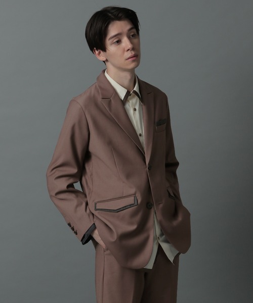 HARE（ハレ）の「【SETUP対応】レイヤードジャケット(HARE)（テーラードジャケット・メンズ・ブラック/ブラウン・MEDIUM/SMALL）」の7枚目の写真