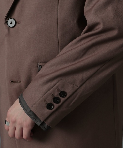 HARE（ハレ）の「【SETUP対応】レイヤードジャケット(HARE)（テーラードジャケット・メンズ・ブラック/ブラウン・MEDIUM/SMALL）」の13枚目の写真