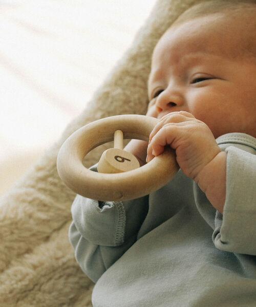 ニチガン × こどもビームス / 別注 1st ウッド ラトル（おもちゃ