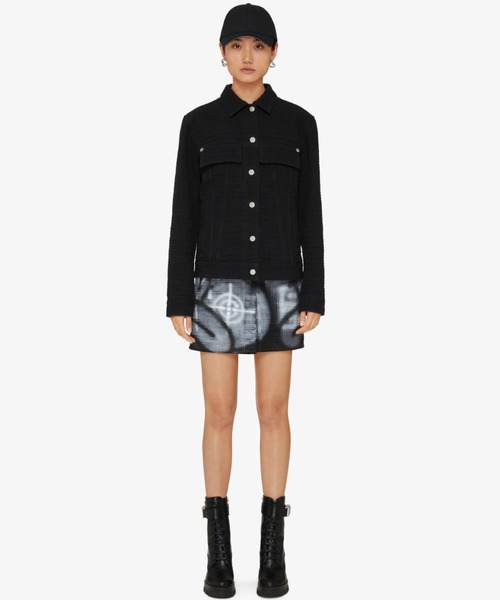 GIVENCHY（ジバンシイ）の「4G デニム ミニスカート（デニムスカート・レディース・ブラック×ホワイト・40/38/34）」の3枚目の写真