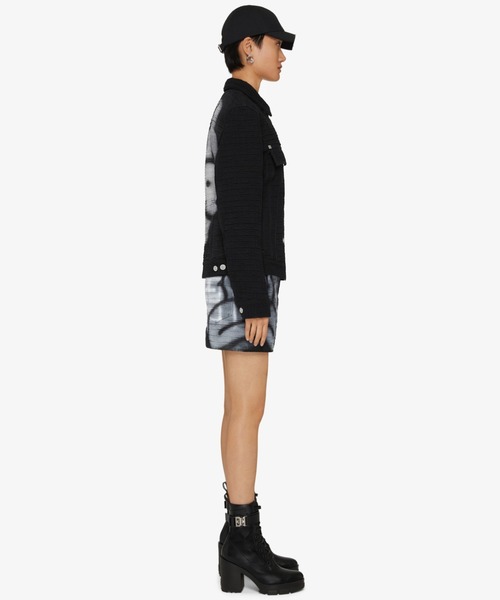 GIVENCHY（ジバンシイ）の「4G デニム ミニスカート（デニムスカート・レディース・ブラック×ホワイト・40/38/34）」の2枚目の写真