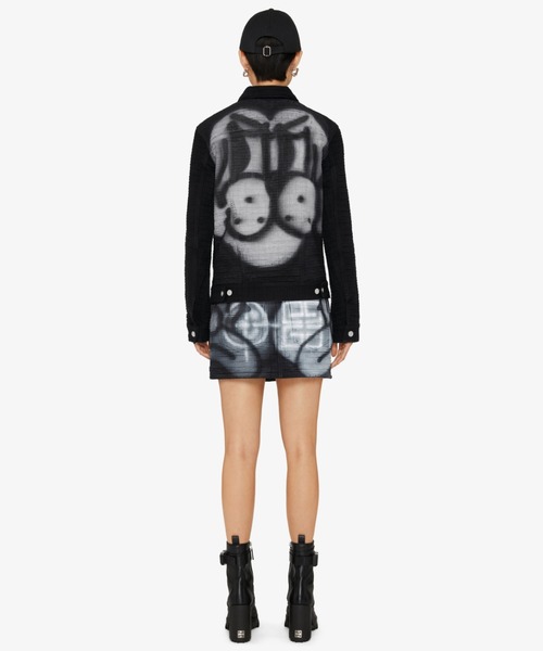 GIVENCHY（ジバンシイ）の「4G デニム ミニスカート（デニムスカート・レディース・ブラック×ホワイト・40/38/34）」の4枚目の写真