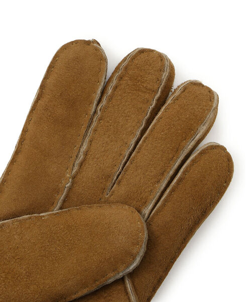 AVIREX（アヴィレックス）の「MOUTON GLOVES/ ムートングローブ（手袋・レディース・キャメル/ブラック・FREE）」の5枚目の写真